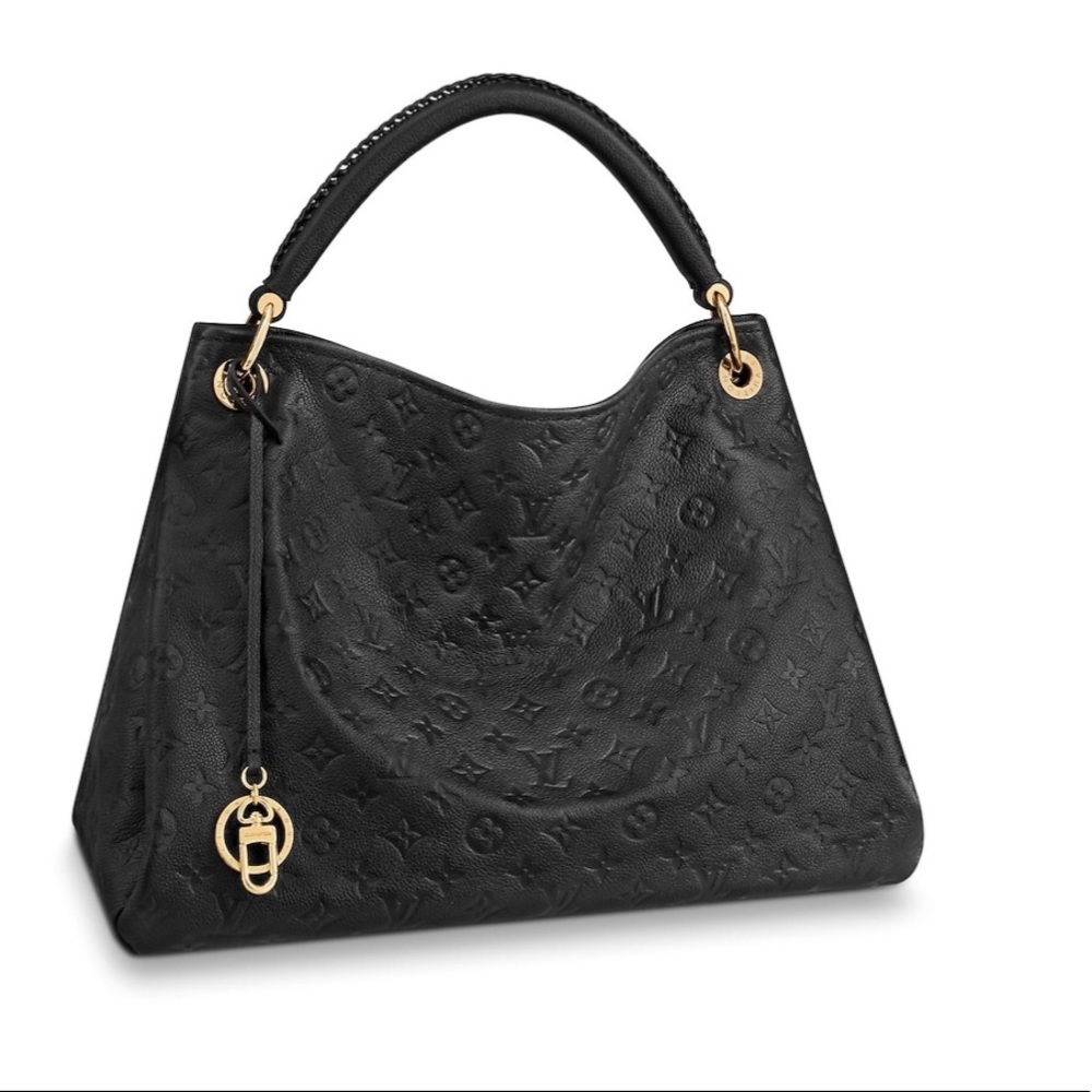 UPDATE❤️LOUIS VUITTON ARTSY MM IN BLACK WITH CHARM - Picture 1 of 8